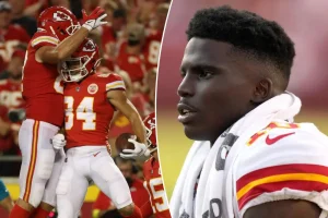 Chiefs come together with receiver Justin Watson amid ongoing Tyreek Hill speculation