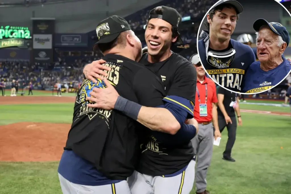 Christian Yelich honors Bob Uecker as the Brewers claim the World Series