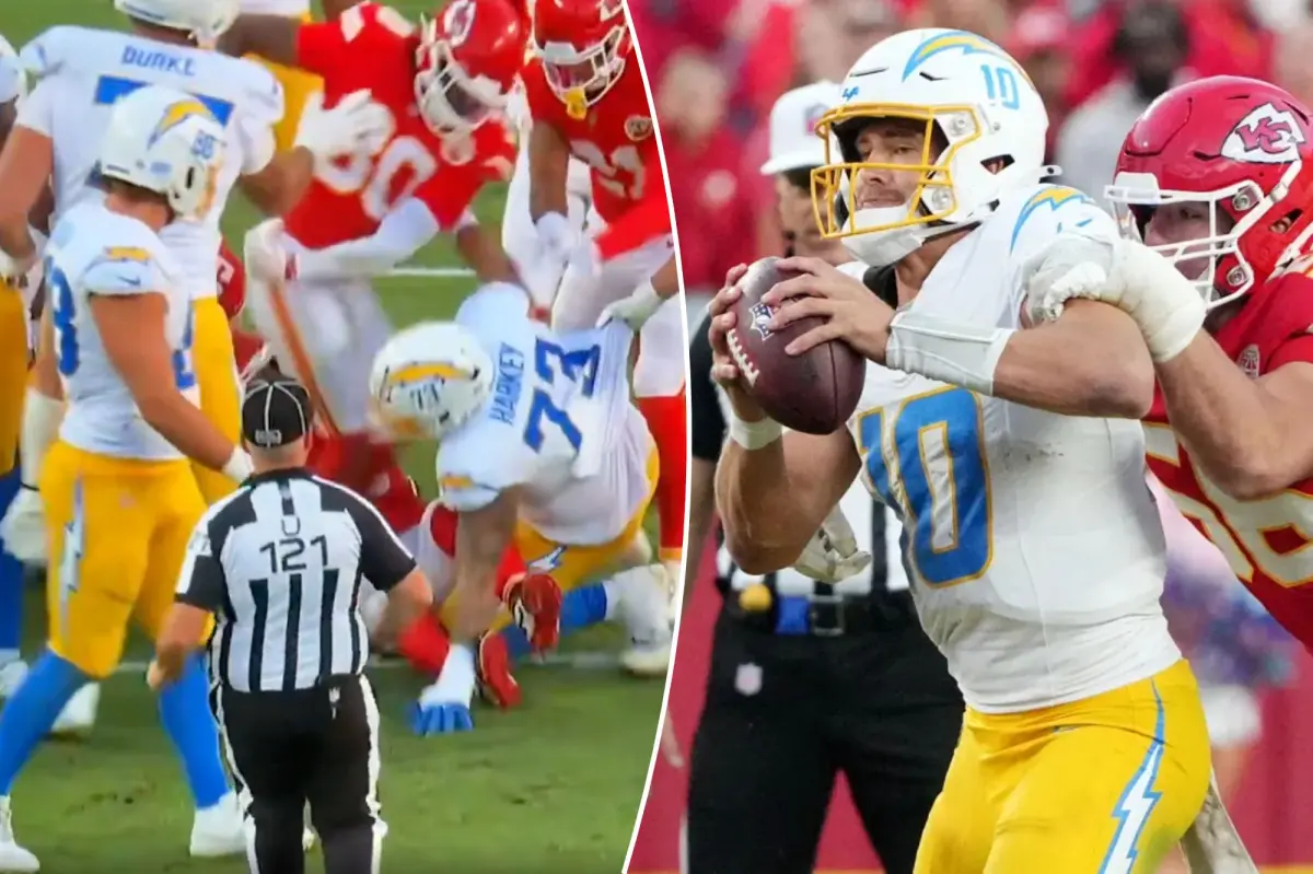 Cornerback for the Chiefs punches and is ejected during game with Chargers