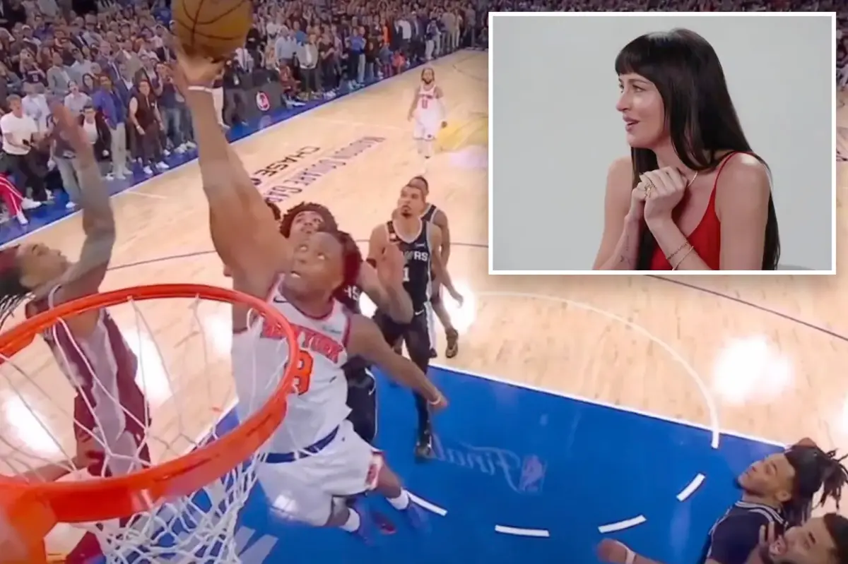Dakota Johnson shares that she thought Knicks' OG Anunoby was fictional.