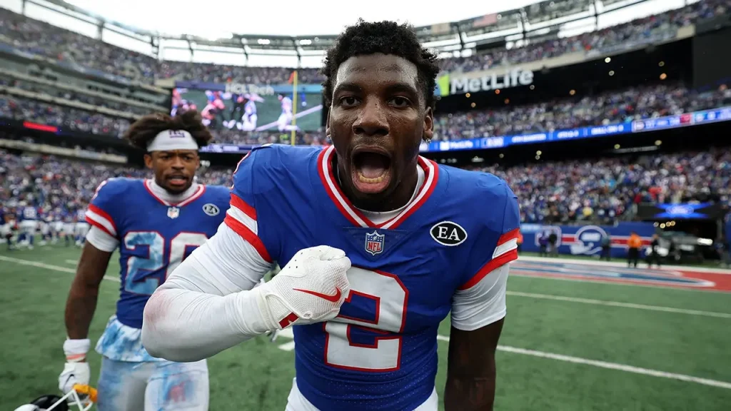 Deonte Banks' interception for a touchdown secures a victory for the Giants, placing them in a position they haven't held since 2015.