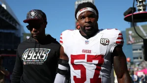Dre Greenlaw strikes Sam Darnold near the Seahawks bench, leading to disorder and ejections, with further developments expected from the NFL.