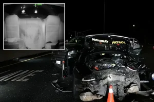 Driver asleep at the wheel crashes Tesla into California patrol car, injuring two officers