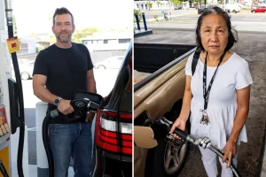 Driver criticizes Democratic policies for rising gas prices in California