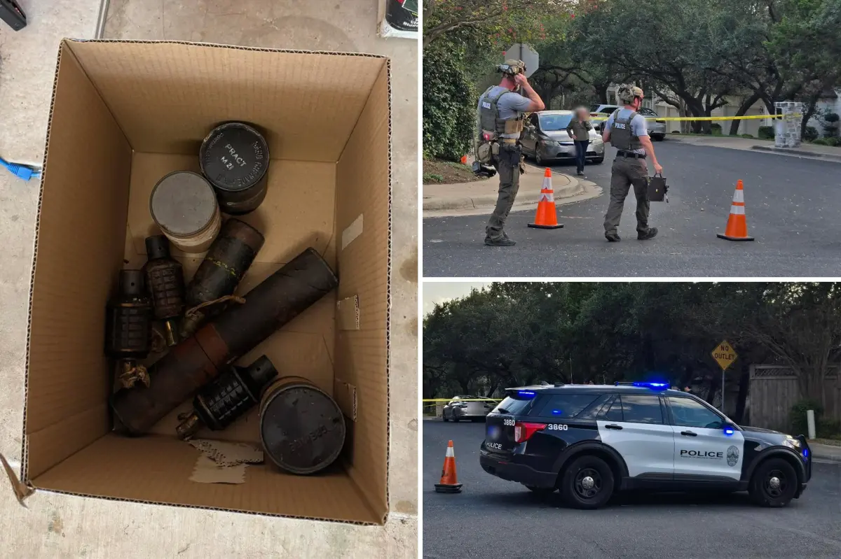 Explosive World War II grenades discovered in Texas estate sale box, safely handled by Austin police bomb squad