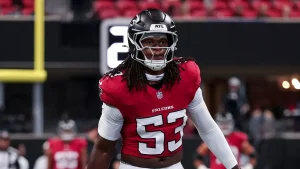Falcons newcomer Kendal Daniels taken off the field on a stretcher following a helmet-to-knee collision in a concerning incident