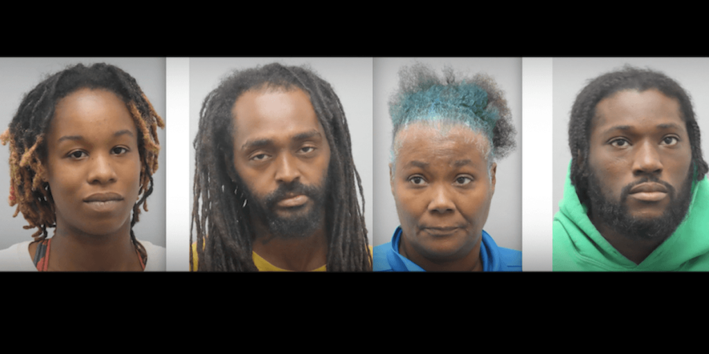Four individuals face charges for violently attacking and robbing a 63-year-old man in a road rage incident that was recorded on video.