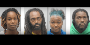 Four individuals face charges for violently attacking and robbing a 63-year-old man in a road rage incident that was recorded on video.