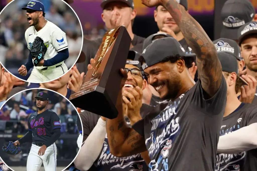 Freddy Peralta leads Rays to the World Series and is named ALCS MVP.
