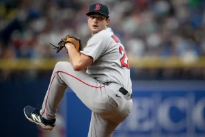Garrett Whitlock played while dealing with a broken tibia at the end of the season for the Red Sox.