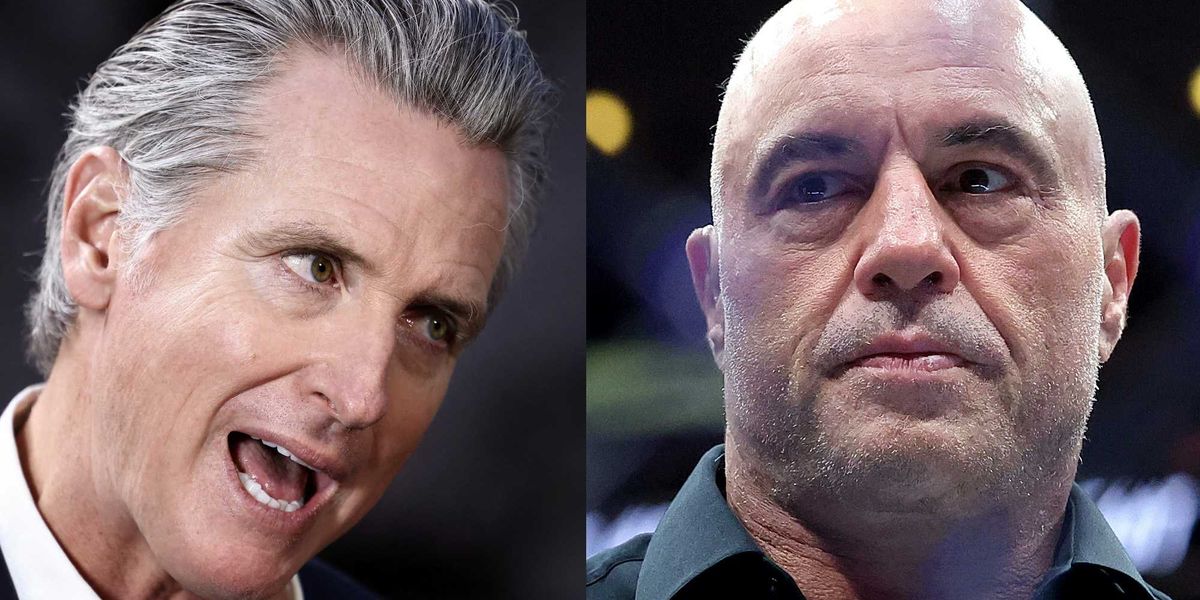 Gavin Newsom unleashes an angry outburst directed at Joe Rogan: 'Great job, tough guy!'