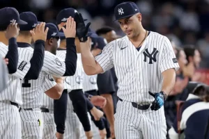 Giancarlo Stanton of the Yankees did not receive a call in the series victory against the Red Sox.