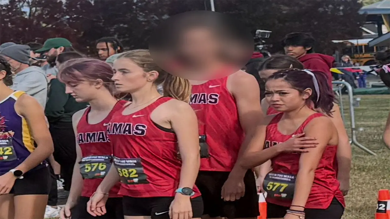 Girls in Washington leave cross country meet in protest of male athlete, parents explain the situation.