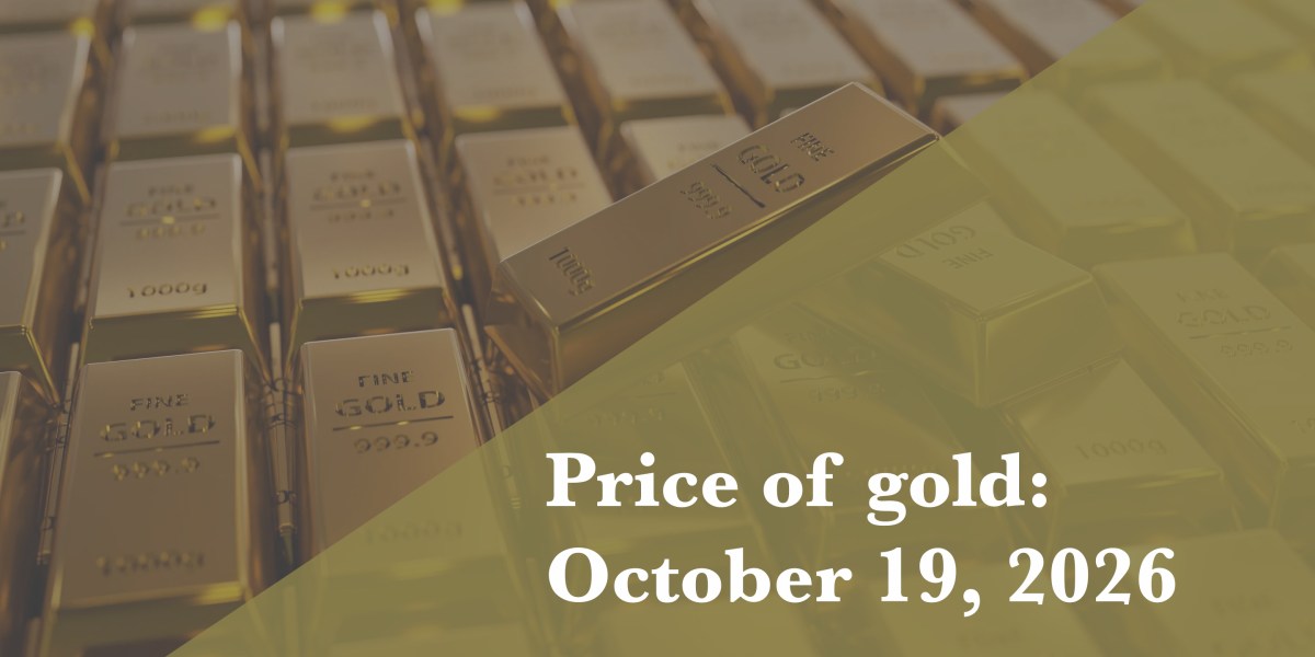 Gold prices on October 19, 2026