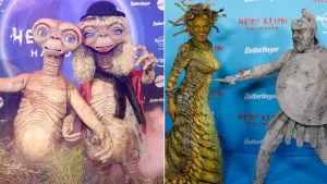 Heidi Klum leads celebrities in over-the-top couples&rsquo; Halloween costumes over the years