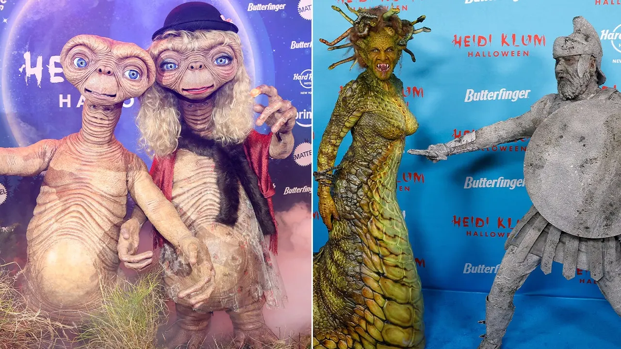 Heidi Klum leads celebrities in over-the-top couples&rsquo; Halloween costumes over the years
