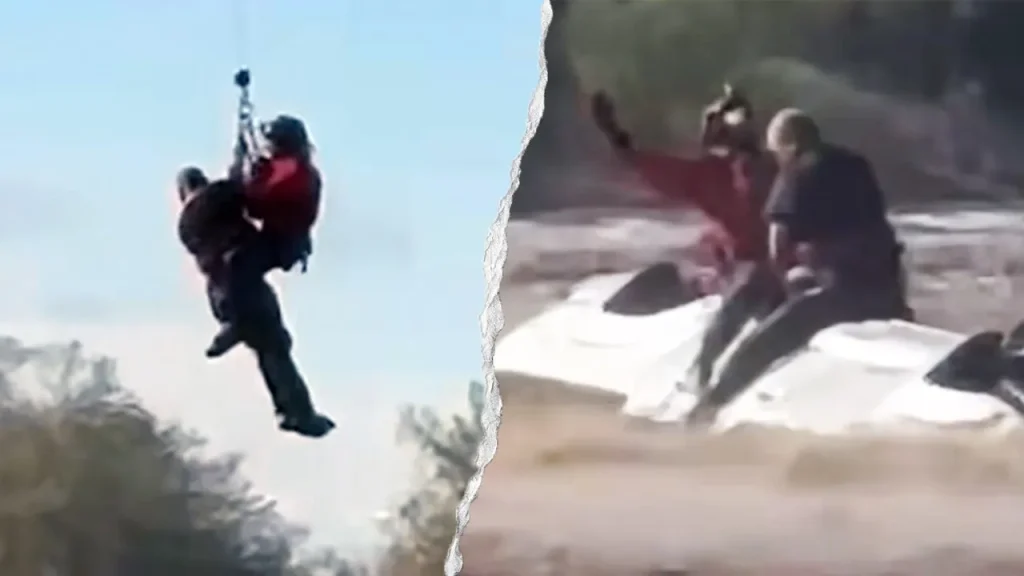 Helicopter rescues man from floods in Arizona's Maricopa County