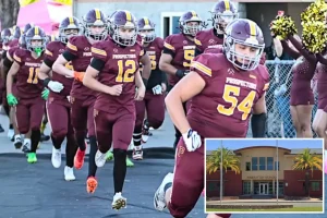 High school students in California stage a walkout in response to football captain's 'Cornell 7' message.