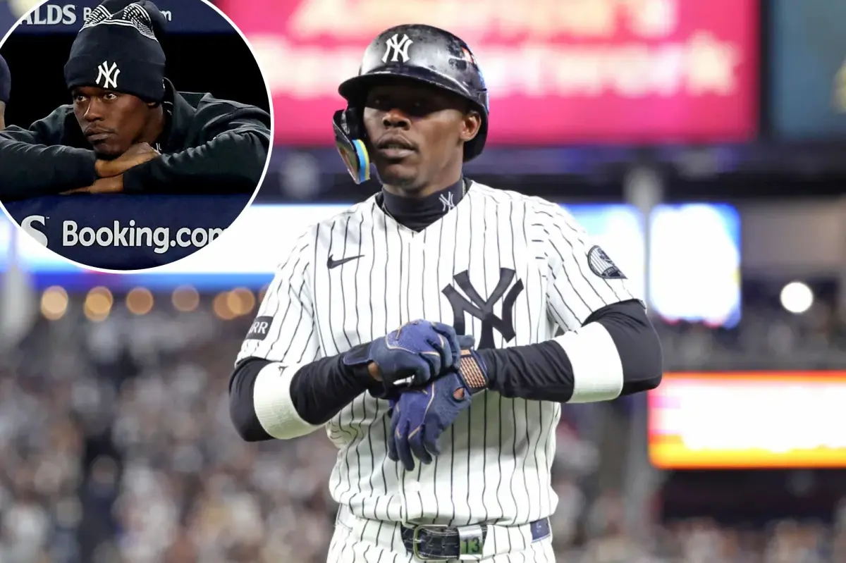 Jazz Chisholm avoids question about being benched by the Yankees — revealing his true emotions