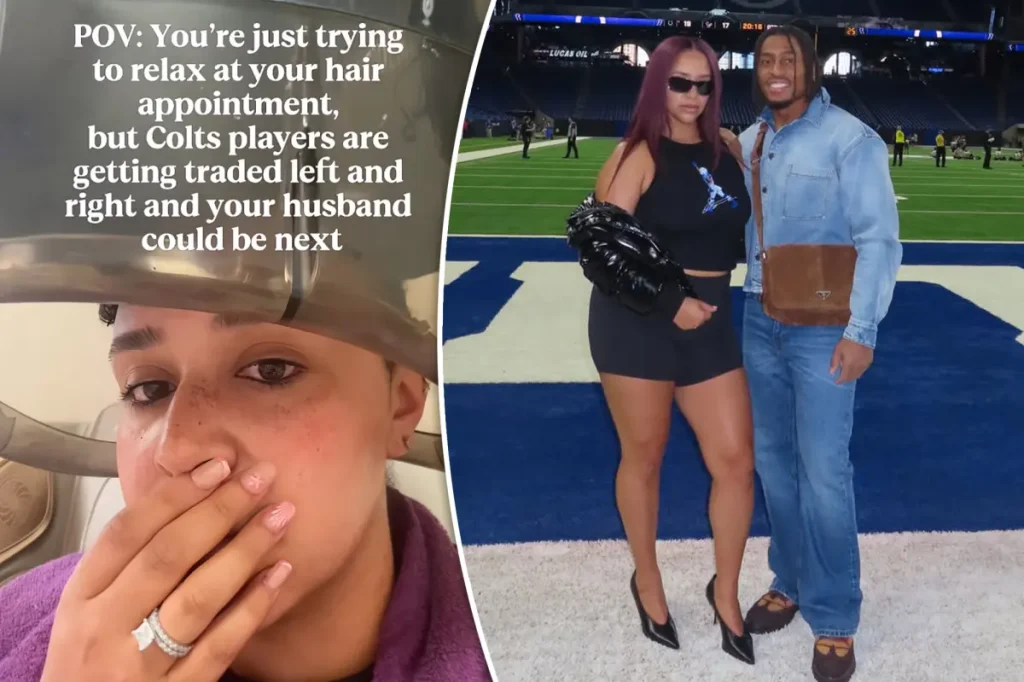 Jonathan Taylor's wife questions his future with the Colts following trades