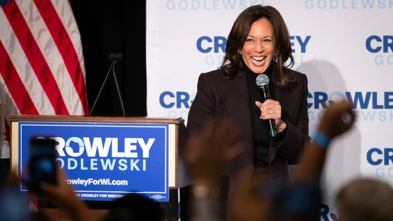 Kamala Harris' trip to Wisconsin indicates Crowley's challenges, according to Tiffany.