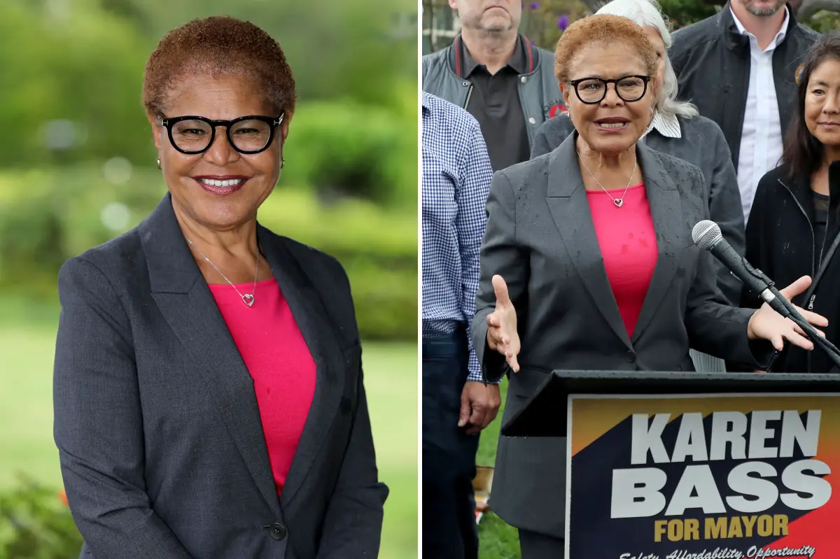 Karen Bass delivers her last campaign message on policing and housing in Los Angeles.