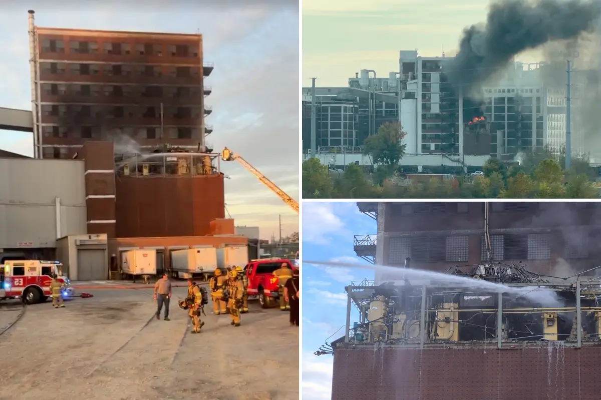 Large fire breaks out following explosion at a local Quaker Oats plant that’s considered essential to the community