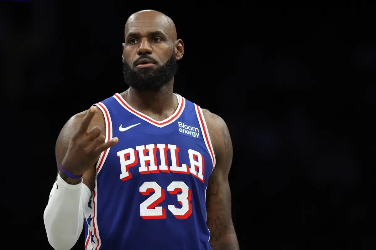 LeBron James' performance in his debut game with the 76ers