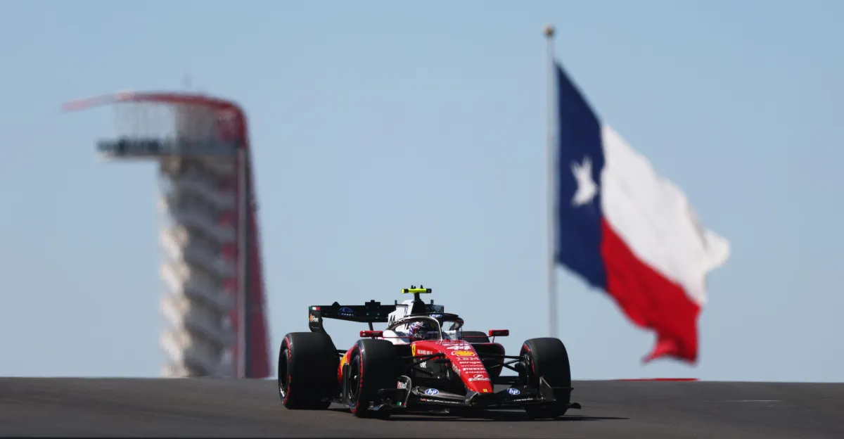 Lewis Hamilton leads the time charts in FP3, followed by Max Verstappen and Charles Leclerc.
