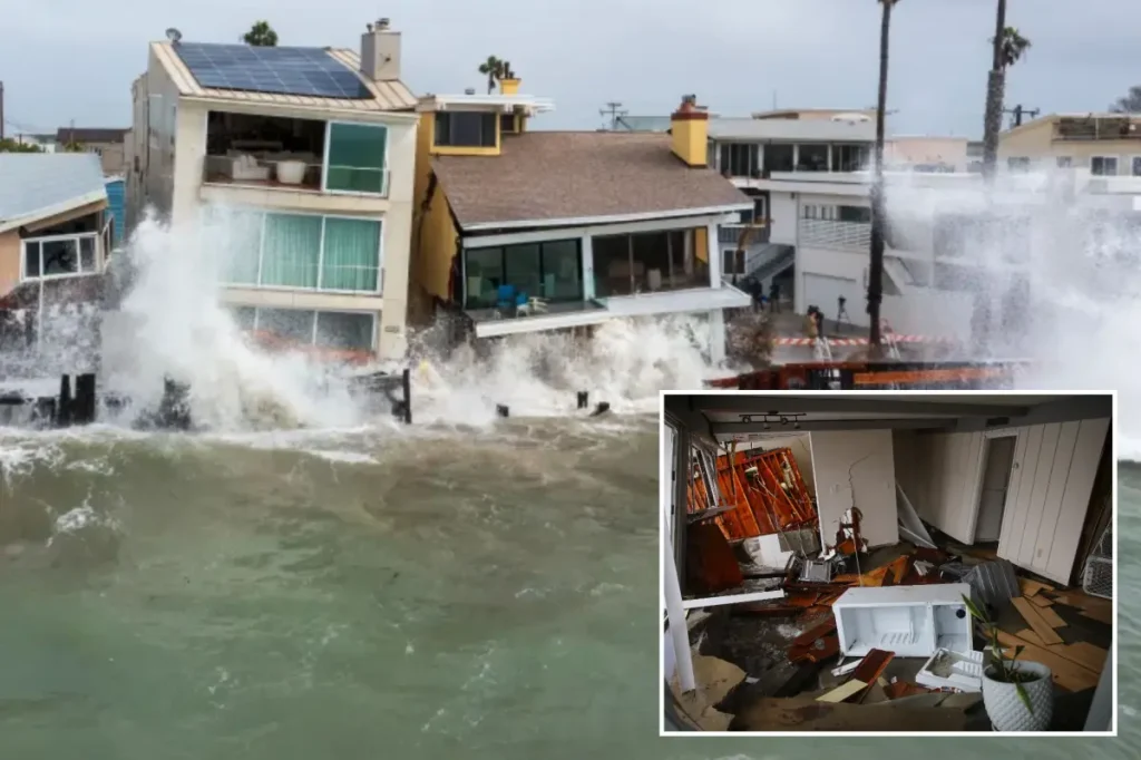 Long Beach residents criticize the Democratic mayor as their homes fall into the ocean.