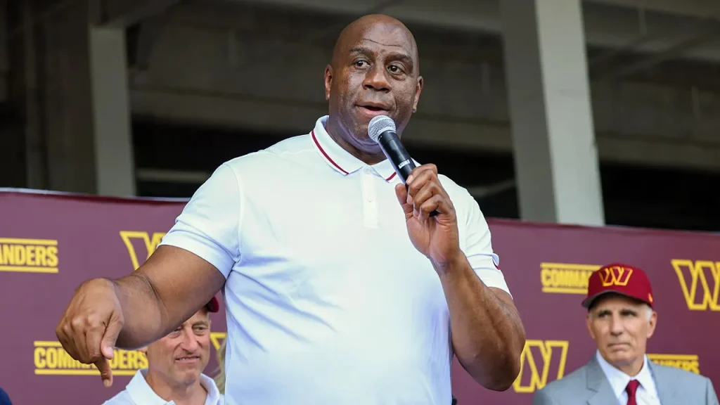 Magic Johnson shares an unusual critical view following the Commanders' puzzling tie with the Giants