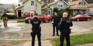 Man, 45, kills 7 family members and 1 family friend at home; 1 victim was 8 months pregnant, according to police.