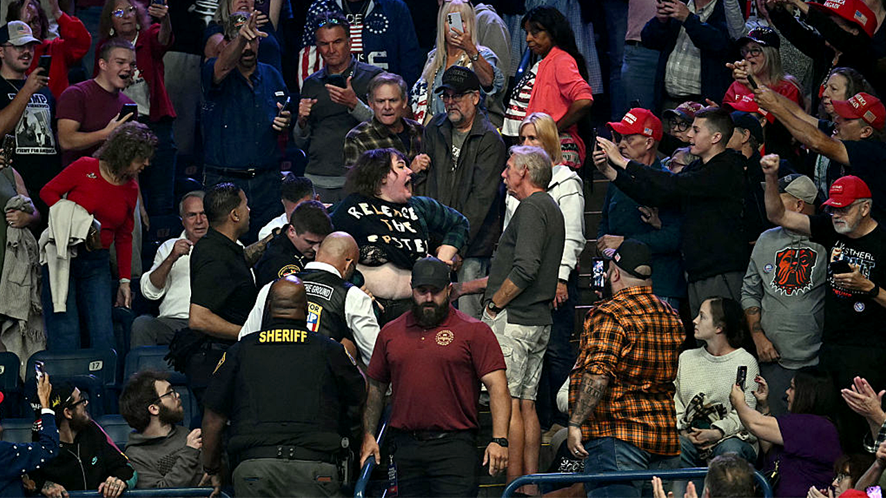 Man wearing 'Release the Epstein Files' shirt struck at Trump rally in Ohio