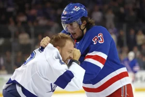 Matt Rempe returns to the lineup, makes a difference, and gets into a fight.