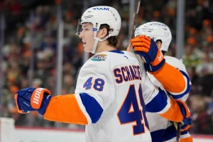 Matthew Schaefer provides Islanders with a morale-boosting victory by scoring in overtime.