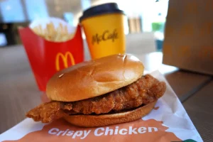 McDonald's gets ready to try hand-breaded chicken tenders and sandwiches at 200 locations.