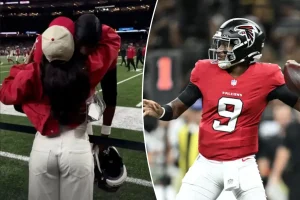 Michael Penix Jr.'s wife responds to Falcons victory following pregnancy announcement