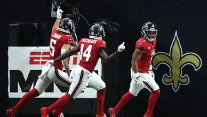 Monday Night Football's viewership dropped by 50% in just one week during the Falcons-Saints game.