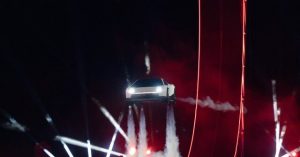 Musk Reveals Flying Tesla Roadster in Texas