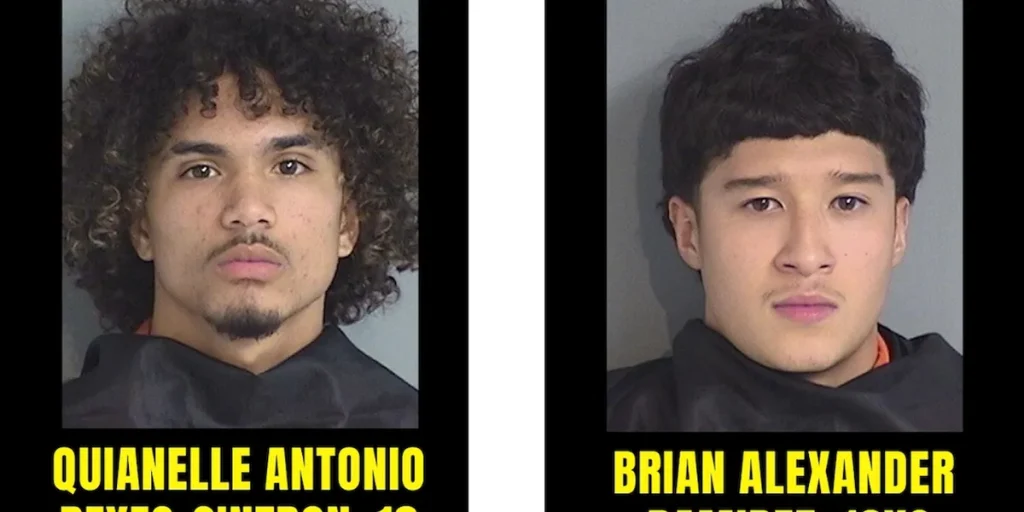 Nine teenagers viciously attacked a lone male after he stood up for a bullied girl at a Florida high school, according to police.