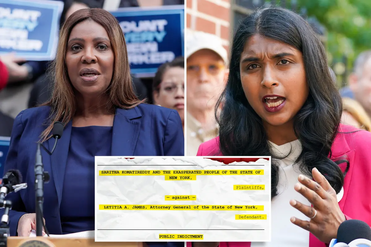 Opponent Komatireddy files 52-count charges against AG James for failing to fulfill responsibilities