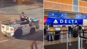 Passenger takes airport vehicle at John Wayne Airport in California and crashes it