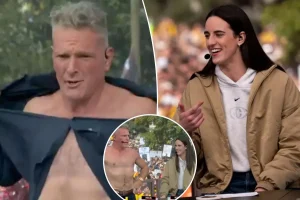 Pat McAfee expresses regret to Caitlin Clark after appearing shirtless on 'College GameDay'
