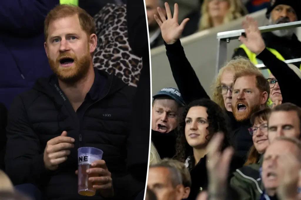 Prince Harry faced boos at a rugby match in the UK.