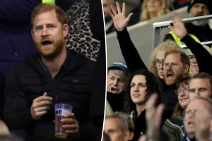 Prince Harry faced boos at a rugby match in the UK.