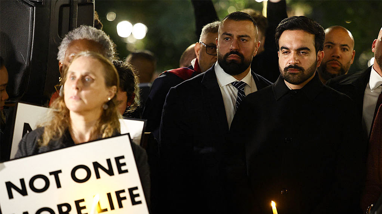 Protesters against Israel charge Mamdani with 'genocide' during vigil on October 7