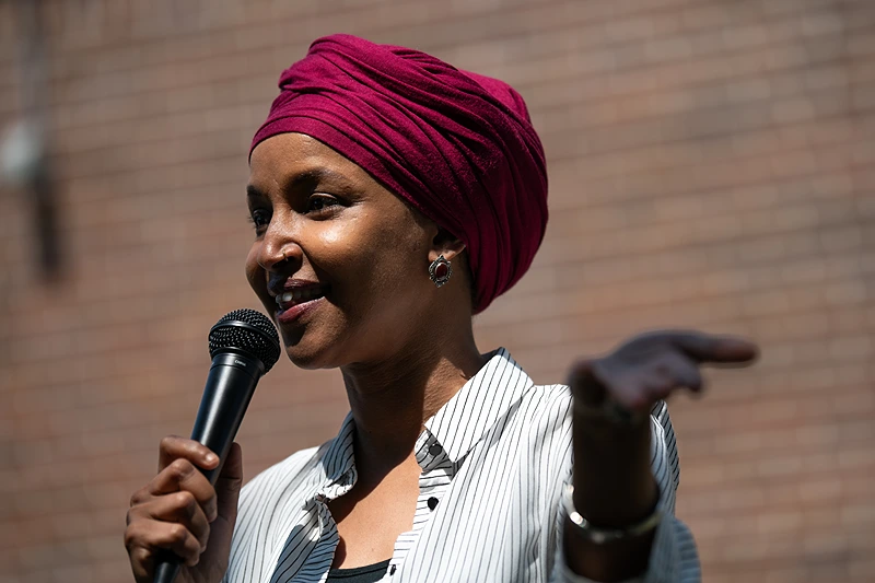 Rep. Omar provides an unusual answer when asked again about her relationship to her former husband in her first interview following the D.C. raid.