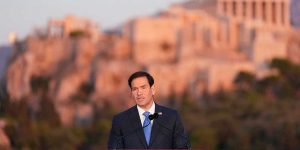 Rubio praises Western achievements and cautions that society is at a critical turning point.