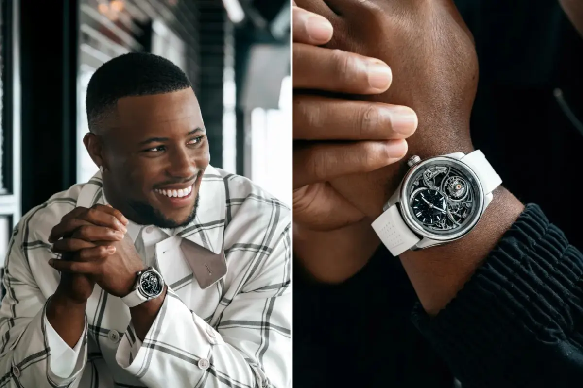 Saquon Barkley teams up with H. Moser & Cie. to create a unique watch.