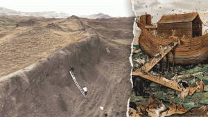 Scientists of the Noah's Ark project drill 60 feet and discover no rock at the site in Turkey.